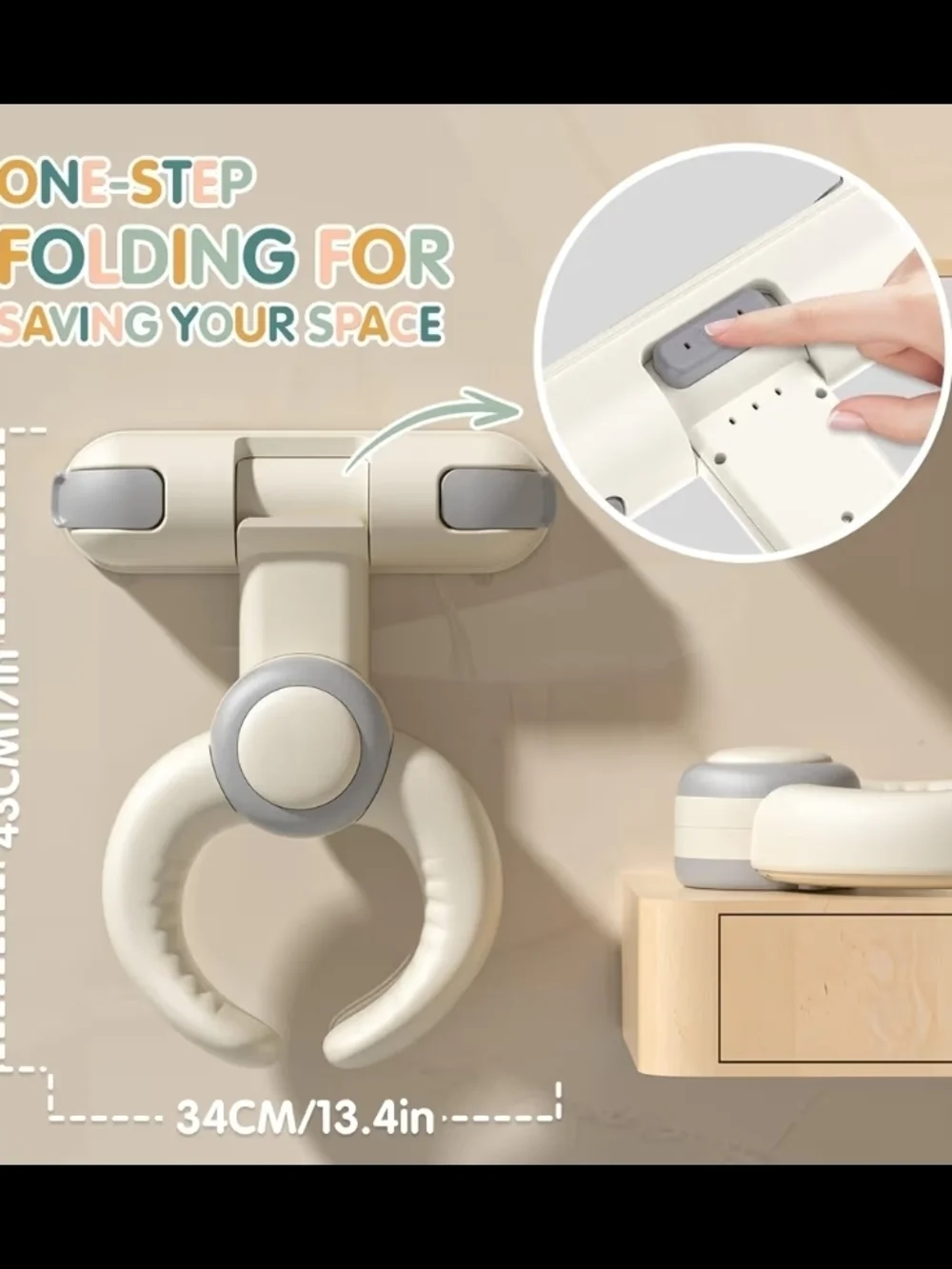 Baby Bath Stand-Baby Shower Stand Duck with Strong Suction Cups. Foldable Adjust - Picture 3 of 9